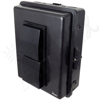 Buy black Altelix 14x11x5 Vented Polycarbonate + ABS Weatherproof NEMA Enclosure with Cooling Fan, 120 VAC GFCI Outlets & Power Cord
