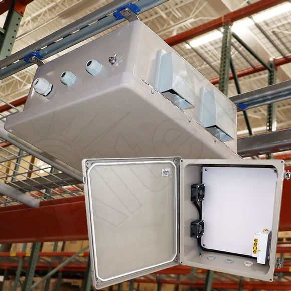 Altelix Ceiling Mount Enclosure - 14x12x6 PoE Powered Fiberglass FRP with Cooling Fans
