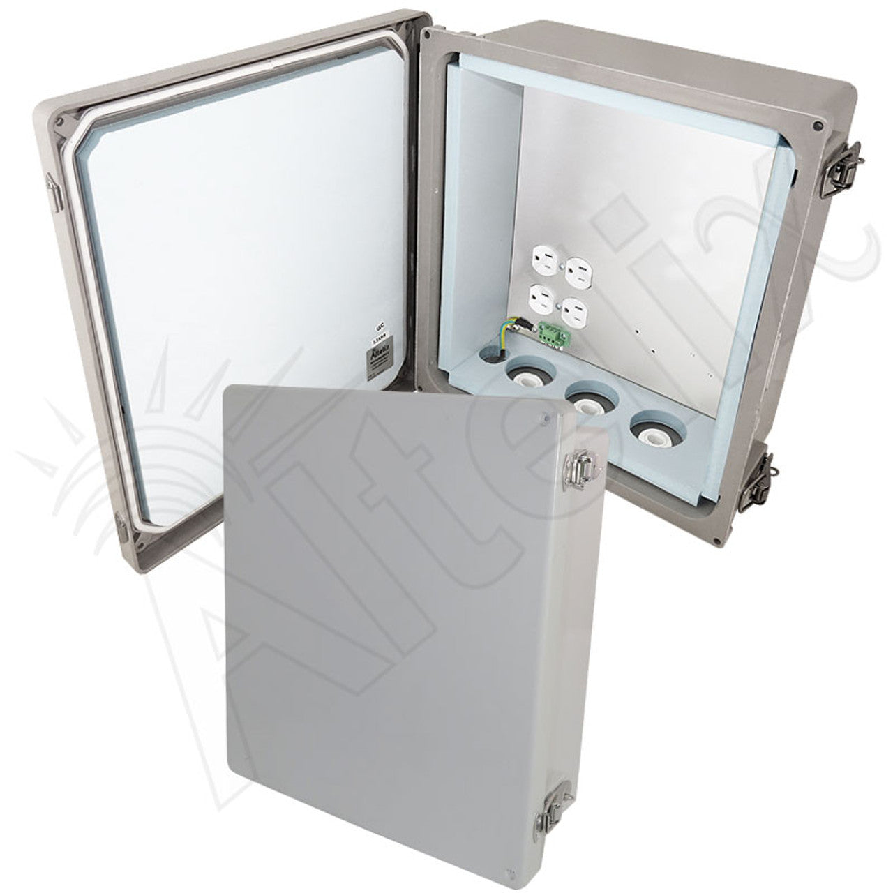 Altelix Insulated Fiberglass Weatherproof NEMA 4X Enclosure with 200W Heater & 120 VAC Outlets