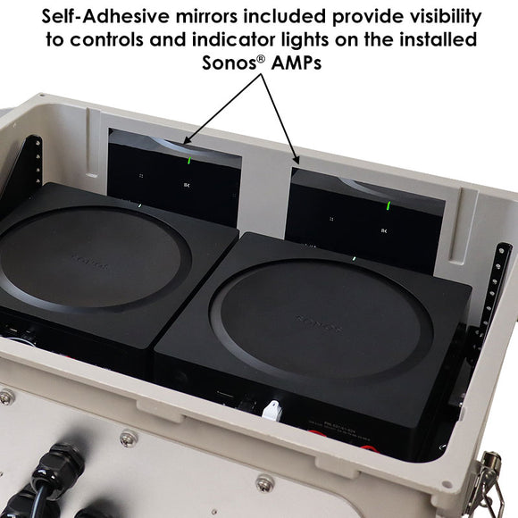 Altelix Weatherproof Dual Sonos® AMP Enclosure with 120 VAC Outlets & Power Cord
