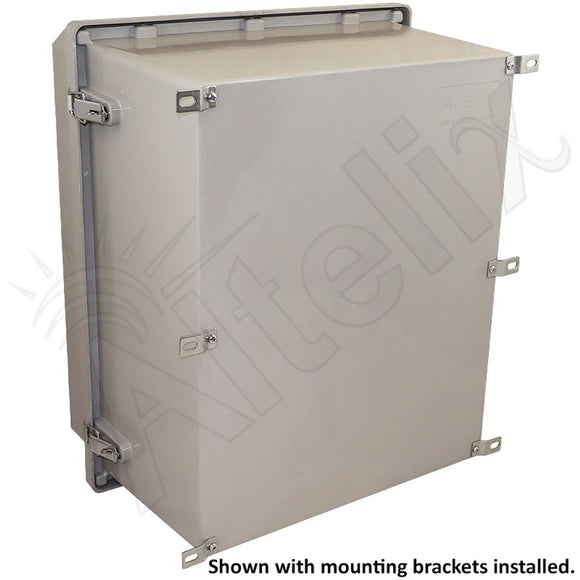 Altelix 20x16x12 Fiberglass Weatherproof Vented NEMA Enclosure with Dual 12 VDC, 24 VDC, or 48 VDC Cooling Fans