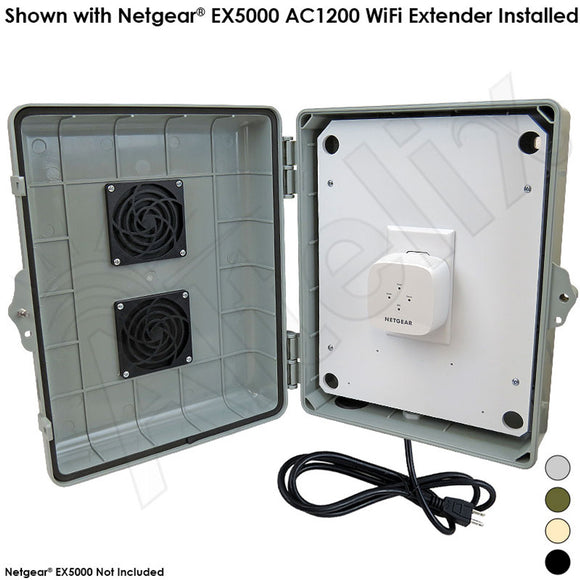 Altelix Weatherproof Vented WiFi Enclosure for Netgear® EX5000 AC1200 WiFi Extender