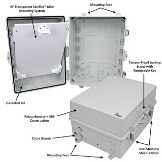 Altelix Aimable Weatherproof Starlink® Mini NEMA 4X Enclosure - 0
