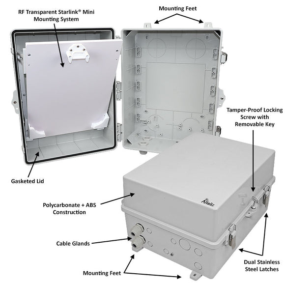 Altelix Aimable Weatherproof Starlink® Mini NEMA 4X Enclosure