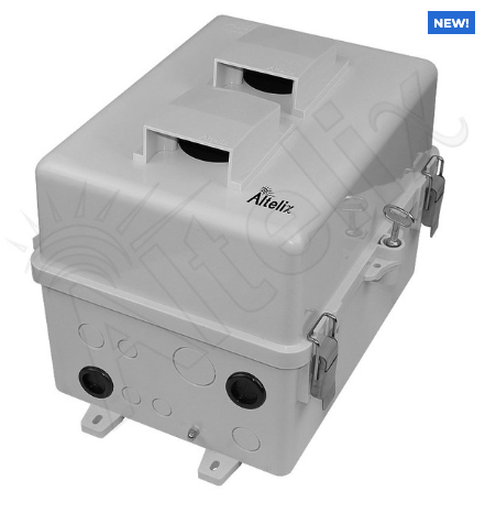 Altelix 12x9x9 Polycarbonate + ABS Vented RF Transparent Outdoor WiFi Enclosure with No-Drill PVC Equipment Mounting Plate