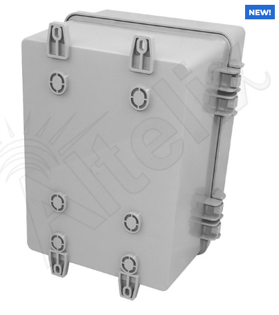 Altelix 12x9x9 Polycarbonate + ABS Vented RF Transparent Outdoor WiFi Enclosure with No-Drill PVC Equipment Mounting Plate