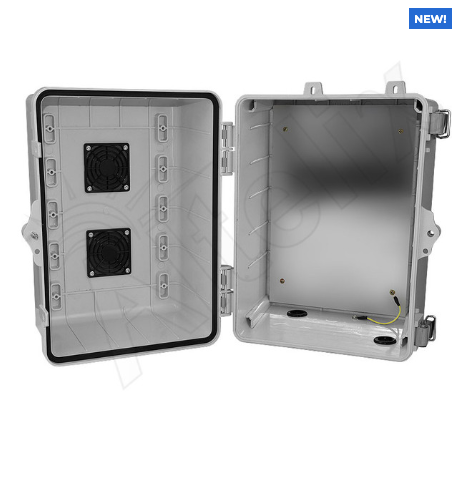 Altelix 12x9x9 Polycarbonate + ABS Vented Enclosure with Aluminum Equipment Mounting Plate