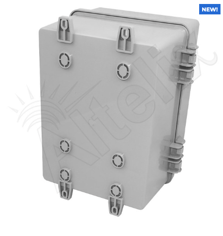 Altelix 12x9x9 Polycarbonate + ABS Vented Enclosure with Aluminum Equipment Mounting Plate