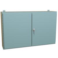 1422 Series Painted Steel Wall Mount Double Door Enclosures with 3 Point Latch Includes Inner Mounting Panel