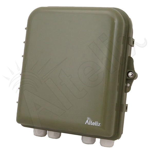 Altelix 10x9x4 IP66 NEMA 4X PC+ABS Weatherproof Utility Box with Hinged Door and Aluminum Mounting Plate