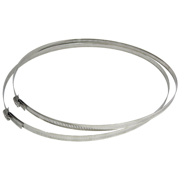 Adjustable Stainless Steel Mounting Bands for Pole Diameter up to 13 Inches - 2-Pack