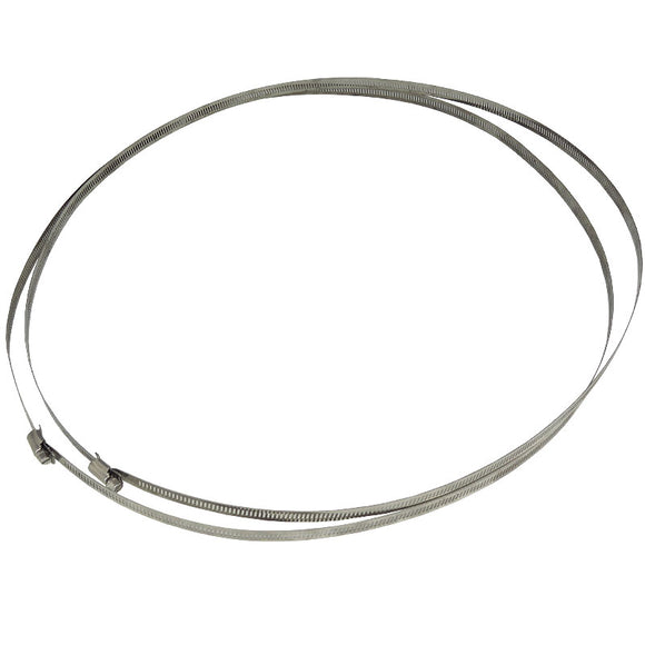 Adjustable Stainless Steel Mounting Bands for Pole Diameter up to 17.5 Inches - 2-Pack