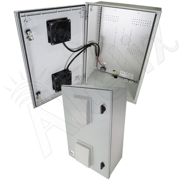 Altelix Vented Fiberglass Weatherproof NEMA Enclosure with 12 VDC Cooling Fan