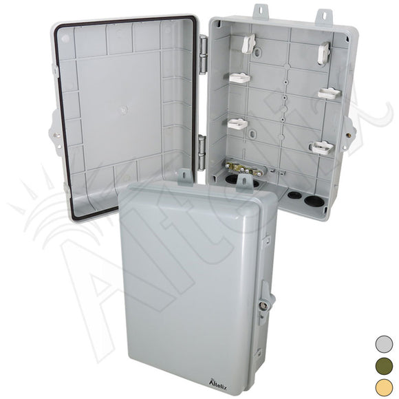 Altelix 12x9x5 IP66 NEMA 4X PC+ABS Weatherproof Utility Box with Hinged Door