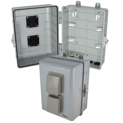 Altelix 12x9x7 PC+ABS Weatherproof Vented Utility Box NEMA Enclosure with  Hinged Door
