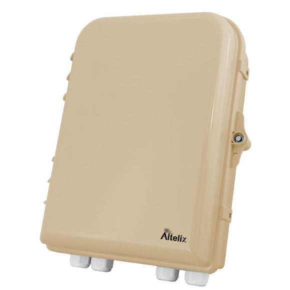 Altelix 13x10x4 IP66 NEMA 4X PC+ABS Weatherproof Utility Box with Hinged Door & Aluminum Mounting Plate