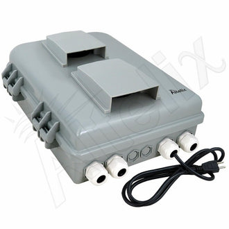 Altelix 13x10x4 PC+ABS Weatherproof Vented Utility Box NEMA Enclosure with Cooling Fan, 120 VAC Outlet & Power Cord - 0