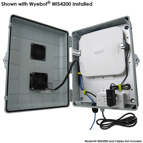 Altelix Weatherproof Enclosure with Cooling Fan, 120VAC Outlets and Power Cord for Wyebot® WIS4200 Access Point