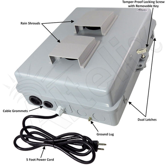 Altelix Enclosure for SONOS® AMP, Apple® TV, Amazon® Echo Link Amp, Bluesound® Powernode, ROKU® Ultra, WiiM® Pro