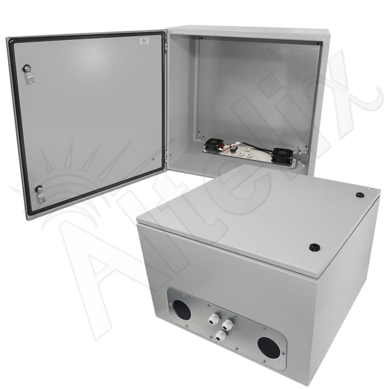 Altelix Steel Weatherproof NEMA Enclosure with Dual 12 VDC Cooling Fans