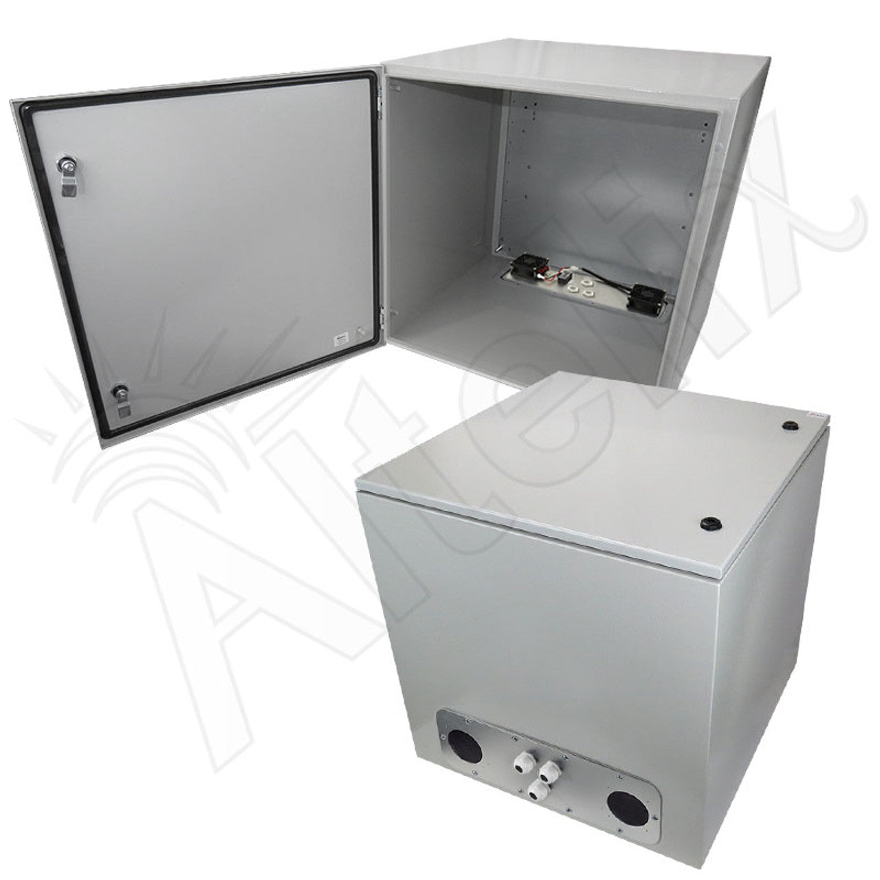 Altelix Steel Weatherproof NEMA Enclosure with Dual 24 VDC Cooling Fans