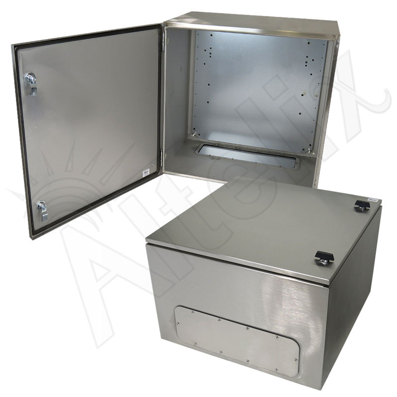 Altelix NEMA 4X Stainless Steel Weatherproof Enclosure with Steel Equipment Mounting Plate