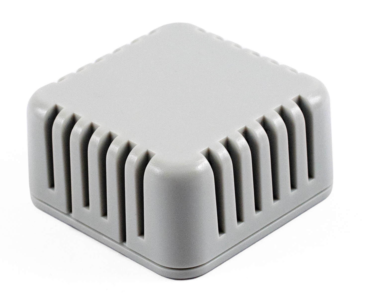 ABS Plastic Miniature Enclosures Snap   fit wall   mount.  Vented Sensor Enclosure