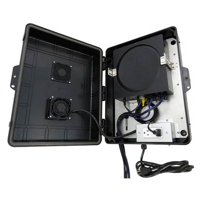 Altelix Enclosure for SONOS® AMP, Apple® TV, Amazon® Echo Link Amp, Bluesound® Powernode, ROKU® Ultra, WiiM® Pro - Enclosure w/Universal Mounting System and USB Ports