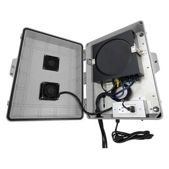Altelix Enclosure for SONOS® AMP, Apple® TV, Amazon® Echo Link Amp, Bluesound® Powernode, ROKU® Ultra, WiiM® Pro - Enclosure w/Universal Mounting System and USB Ports - 0