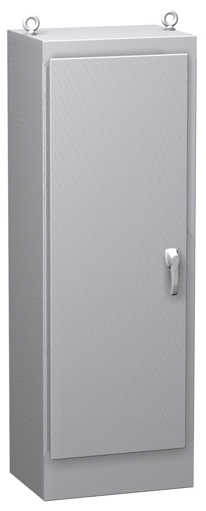316 Stainless Steel Type 4X Freestanding Enclosure HN4 FS SS Series Continuous Hinge Door with Handle