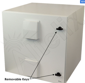 Altelix 24x24x24 Dual Vented Lid Steel Weatherproof NEMA Enclosure with Steel Equipment Mounting Plate