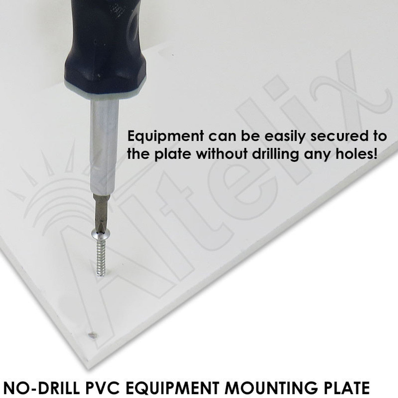 Altelix 12x9x7 Polycarbonate + ABS Vented RF Transparent Outdoor WiFi Enclosure with No-Drill PVC Equipment Mounting Plate