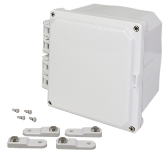 Integra - Premium Series | Hinged Cover | Opaque | Mounting Feet | White