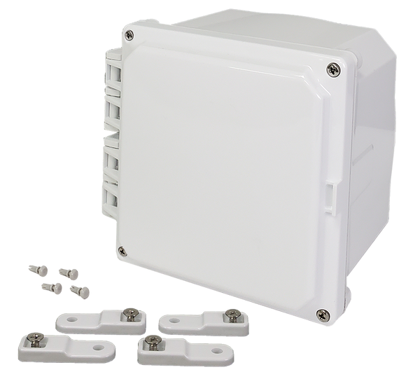 Integra - Premium Series | Hinged Cover | Opaque | Mounting Feet | White