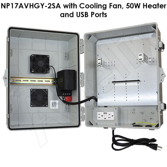 Altelix Weatherproof Audio Video Enclosure with Universal Equipment Mounting and 120 VAC Outlets