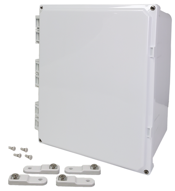 Integra - Premium Series | Hinged Cover | Opaque | Mounting Feet | White