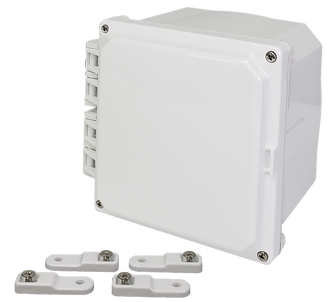 Integra - Premium Line | Polycarbonate | Hinged Cover | Opaque | Mounting Feet | 6P | White