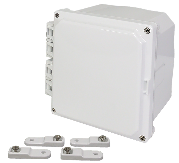 Integra - Premium Line | Polycarbonate | Hinged Cover | Opaque | Mounting Feet | 6P | White