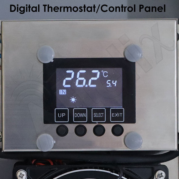Altelix Air Conditioned Enclosure with Heat and Vertical 4U Equipment Rack - 32x24x12 Fiberglass FRP Weatherproof NEMA 4X Rated with 120VAC Power Outlets