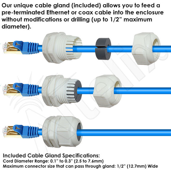 Altelix Fiberglass Weatherproof Vented Enclosure for Amazon eero® Max 7 Mesh WiFi Router