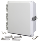 Integra - Premium Line | Polycarbonate | Hinged Cover | Opaque | Stainless Steel Locking Latch | Mounting Feet | White-5