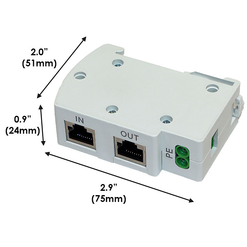 Altelix DIN Rail Mount Gigabit Ethernet PoE Surge Protector-3