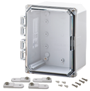 Integra - Premium Series | Polycarbonate | Hinged Cover | Clear | Mounting Feet | White-2