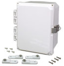 Integra - Premium Line | Polycarbonate | Hinged Cover | Opaque | Stainless Steel Locking Latch | Mounting Feet | White-2
