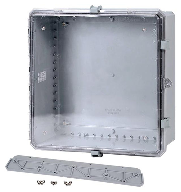 Integra - Genesis Line | 24x24x10 | Polycarbonate | Multiple Latching Options | Hinged | Integrated Mounting Flange