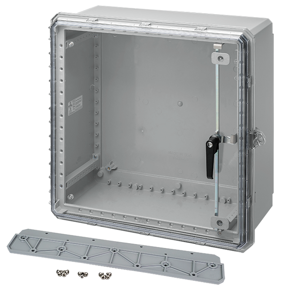 Integra - Genesis Line | 24x24x10 | Polycarbonate | Multiple Latching Options | Hinged | Integrated Mounting Flange