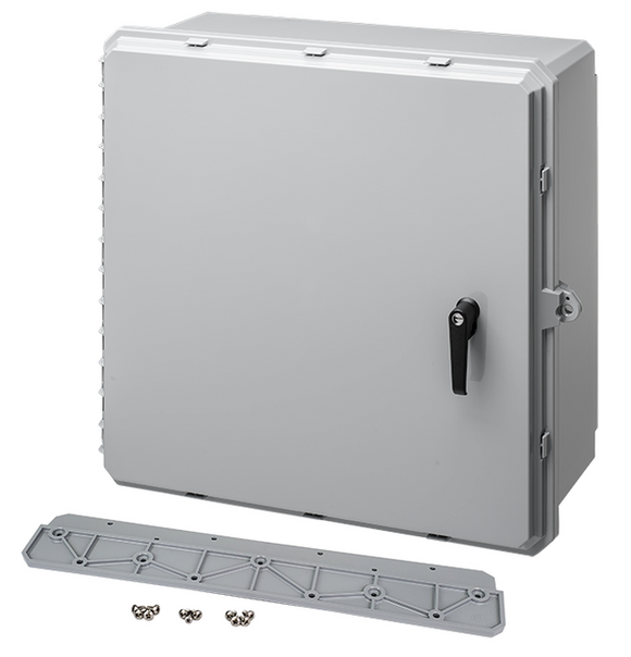 Integra - Genesis Line | 24x24x10 | Polycarbonate | Multiple Latching Options | Hinged | Integrated Mounting Flange