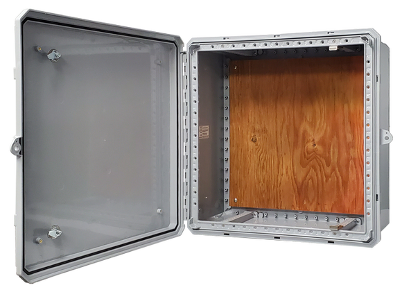 Integra - Genesis Line | 24x24x10 | Polycarbonate | Multiple Latching Options | Hinged | Integrated Mounting Flange