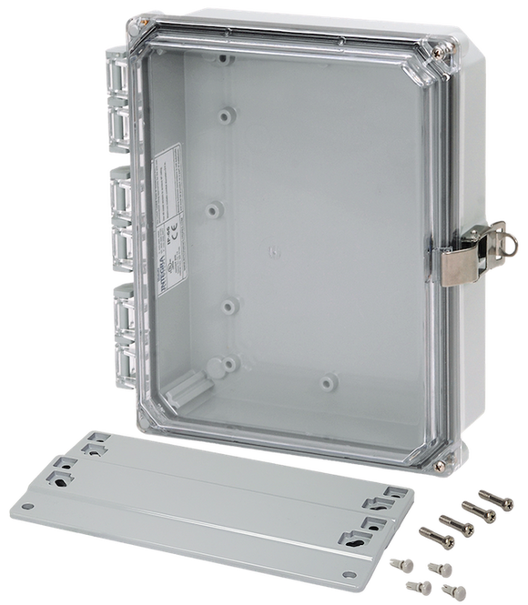 Integra - Premium Line | Polycarbonate Enclosure | Clear Hinge Cover | Locking Latch | Flanges | NEMA 4X