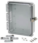 Integra - Premium Line | Polycarbonate | Hinged Cover | Clear| Stainless Steel Locking Latch | Mounting Feet | NEMA 4X-5